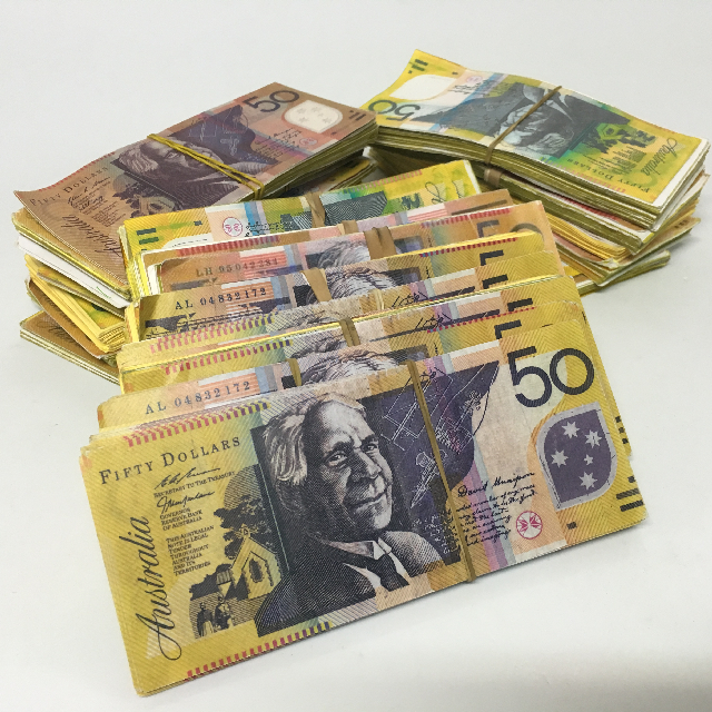 MONEY, Cash Notes - Australian $50 Bundles
